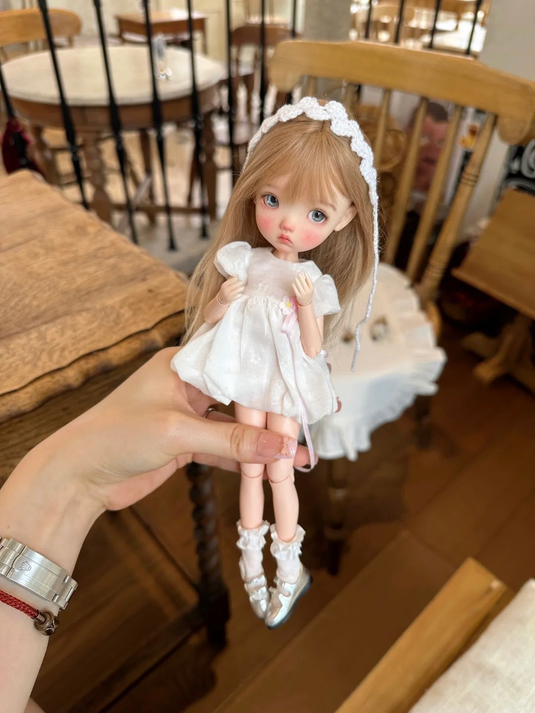 Spring Pink White Blythe BJD Set - Handmade Doll Clothes - ToastDoll