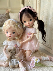 Spring Pink White Blythe BJD Set - Handmade Doll Clothes - ToastDoll