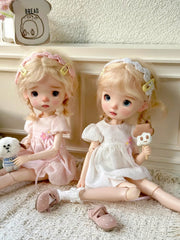 Spring Pink White Blythe BJD Set On Doll Display | ToastDoll