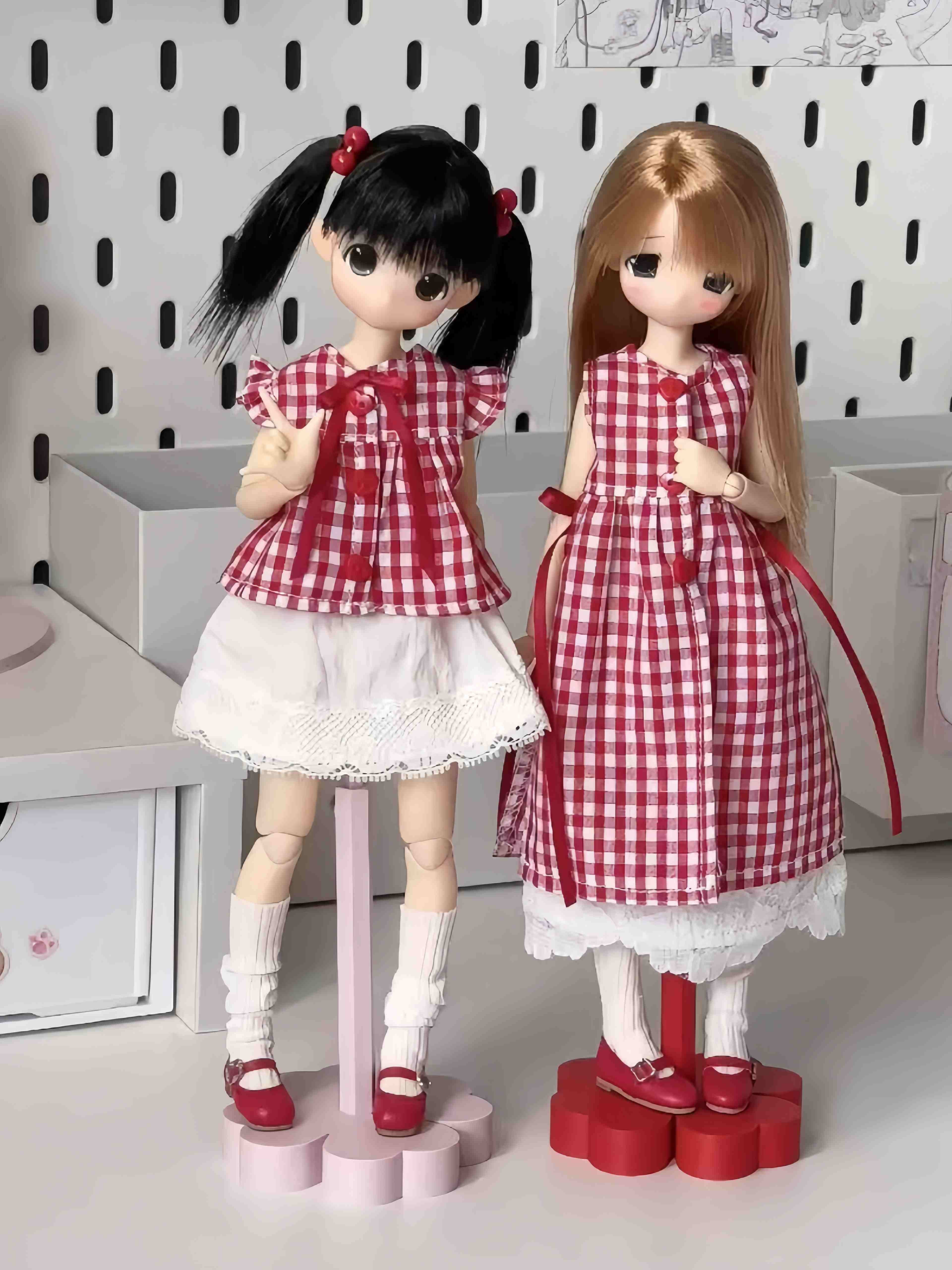 Gingham Squad Blythe 1/6 BJD Red Set  | ToastDoll