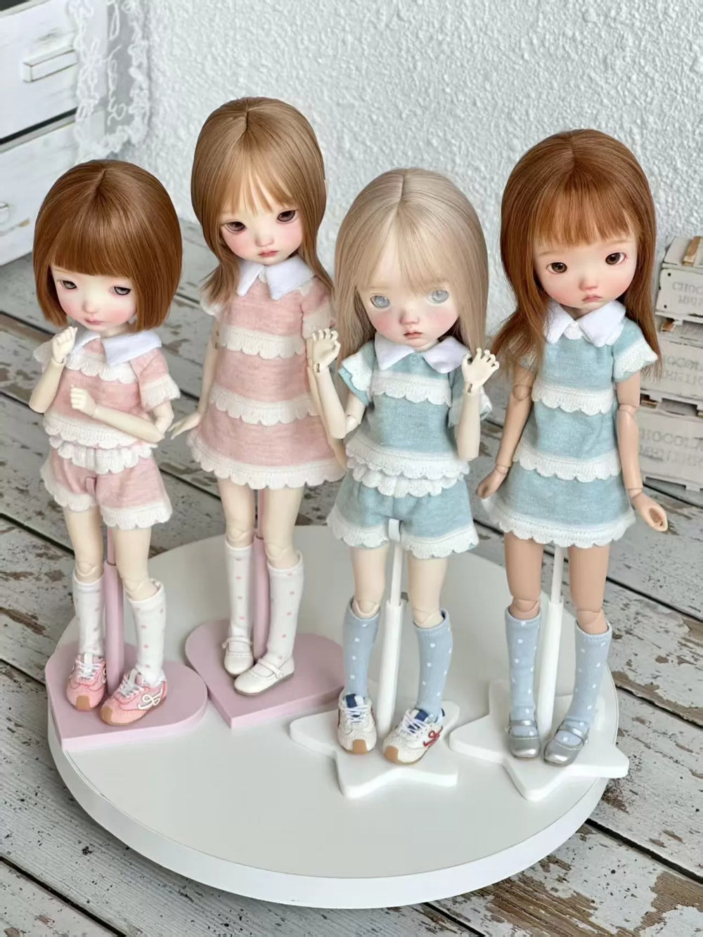 Scallop Wave Blythe 1/6 BJD Set On Doll Display | ToastDoll