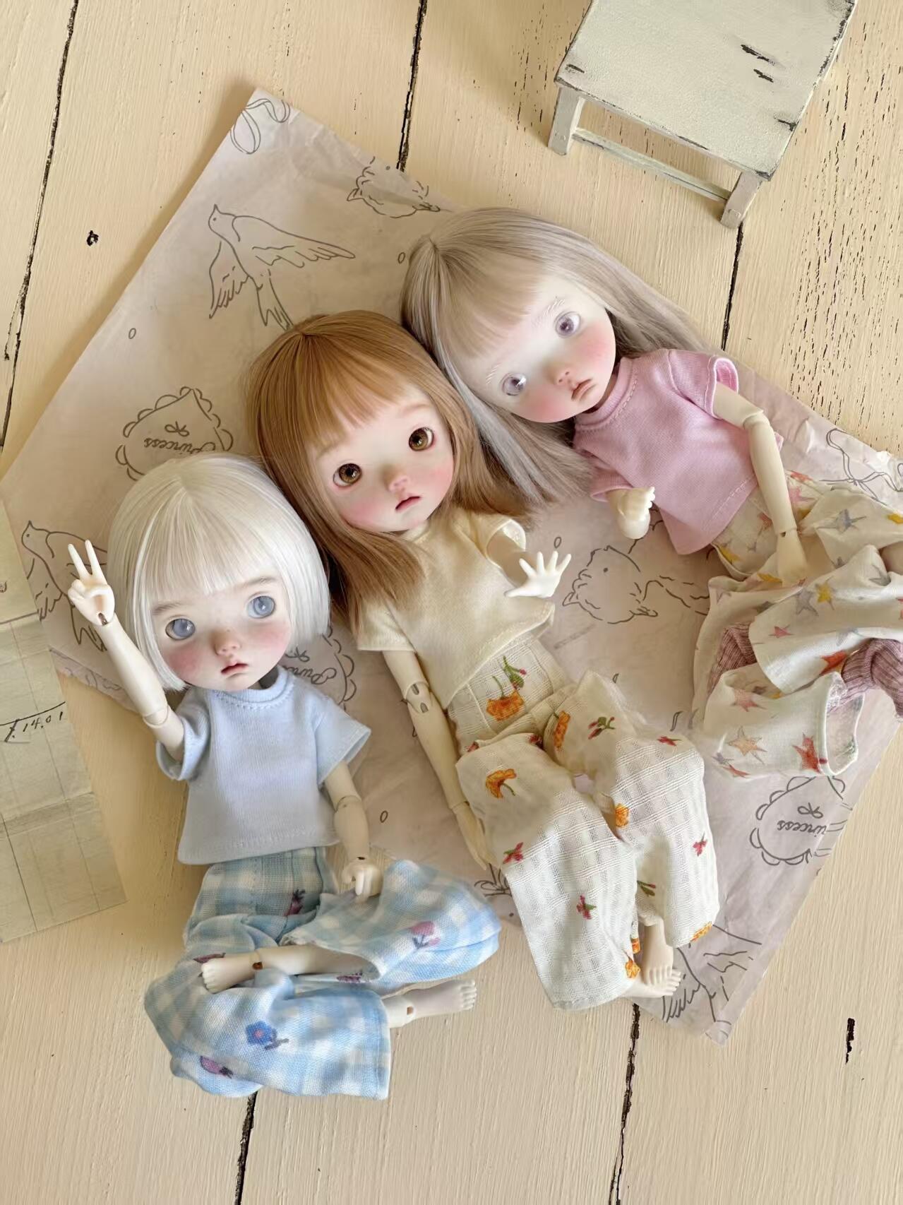 Casual Tee Pants Blythe BJD Set On Doll Display | ToastDoll