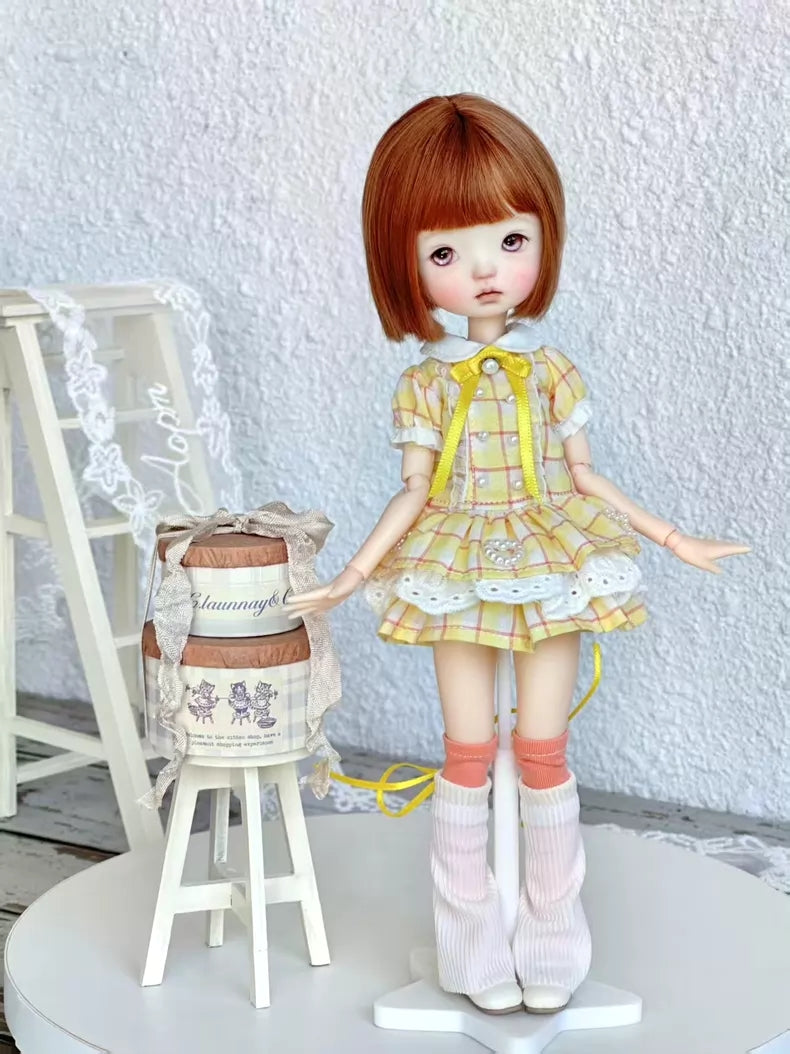 Yellow Tiered Peter Pan Blythe BJD Dress | ToastDoll