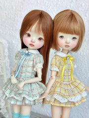 Tiered Peter Pan Blythe BJD Dress On Doll Display | ToastDoll