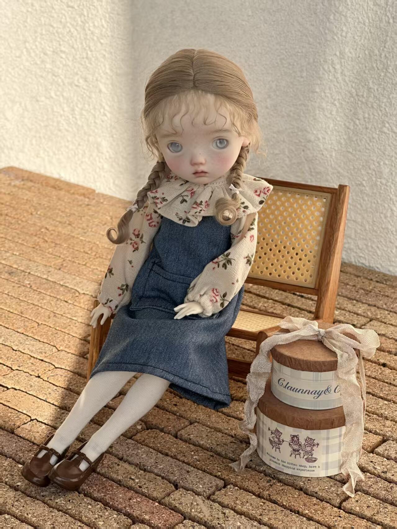 Vintage Floral Blythe BJD Dress Set - Handmade Doll Clothes - ToastDoll