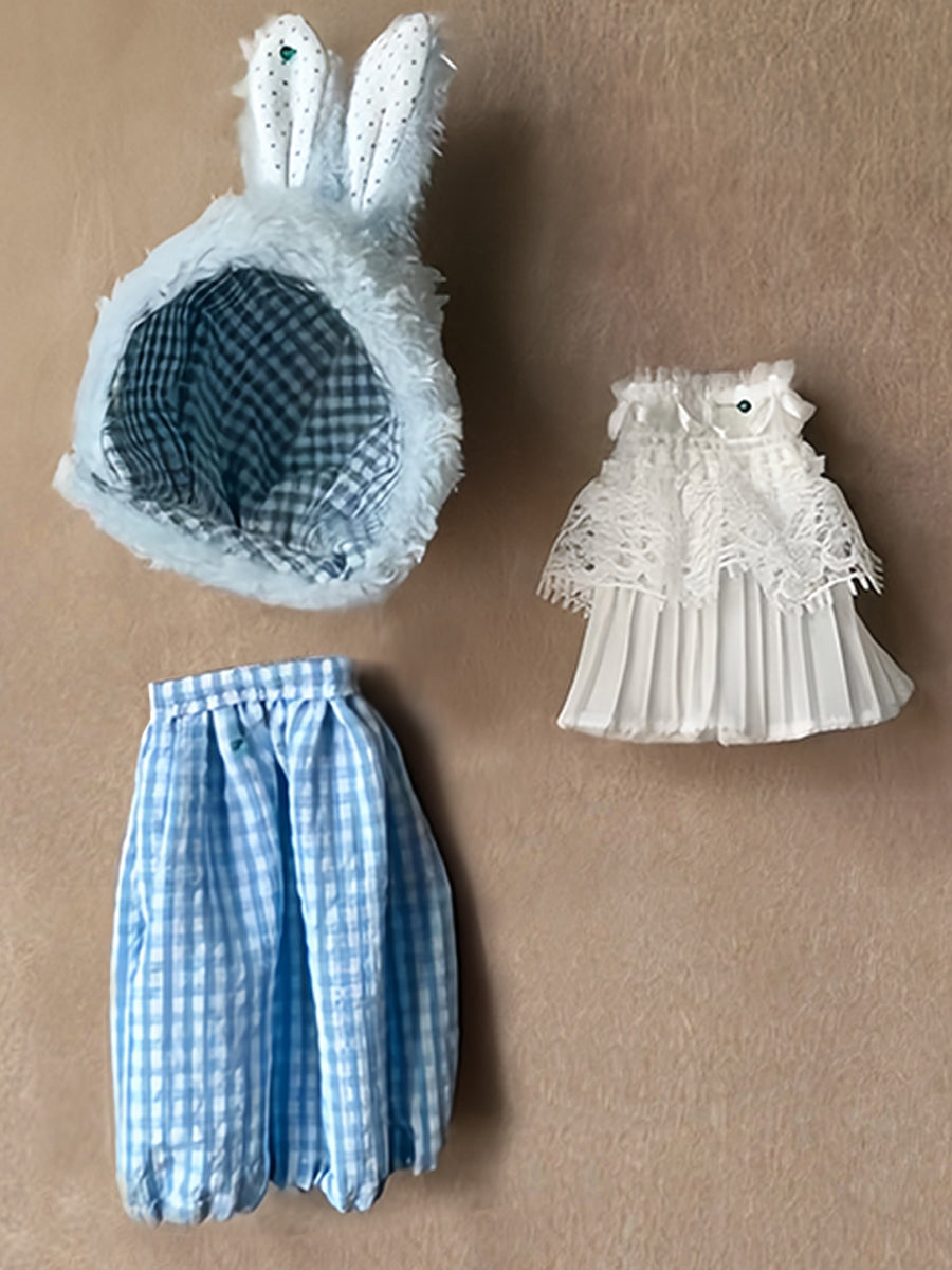Blue Bunny 1/6 BJD Outfit Flat Lay | ToastDoll