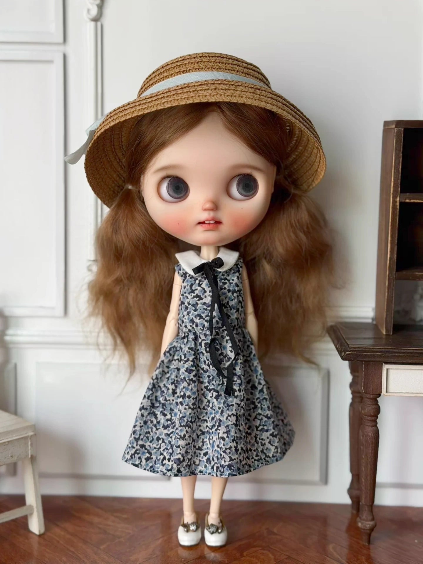 Blue Floral Blythe 1/6 BJD Dress | ToastDoll