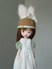 Straw Bunny Blythe 1/6 BJD Set On Doll Display | ToastDoll