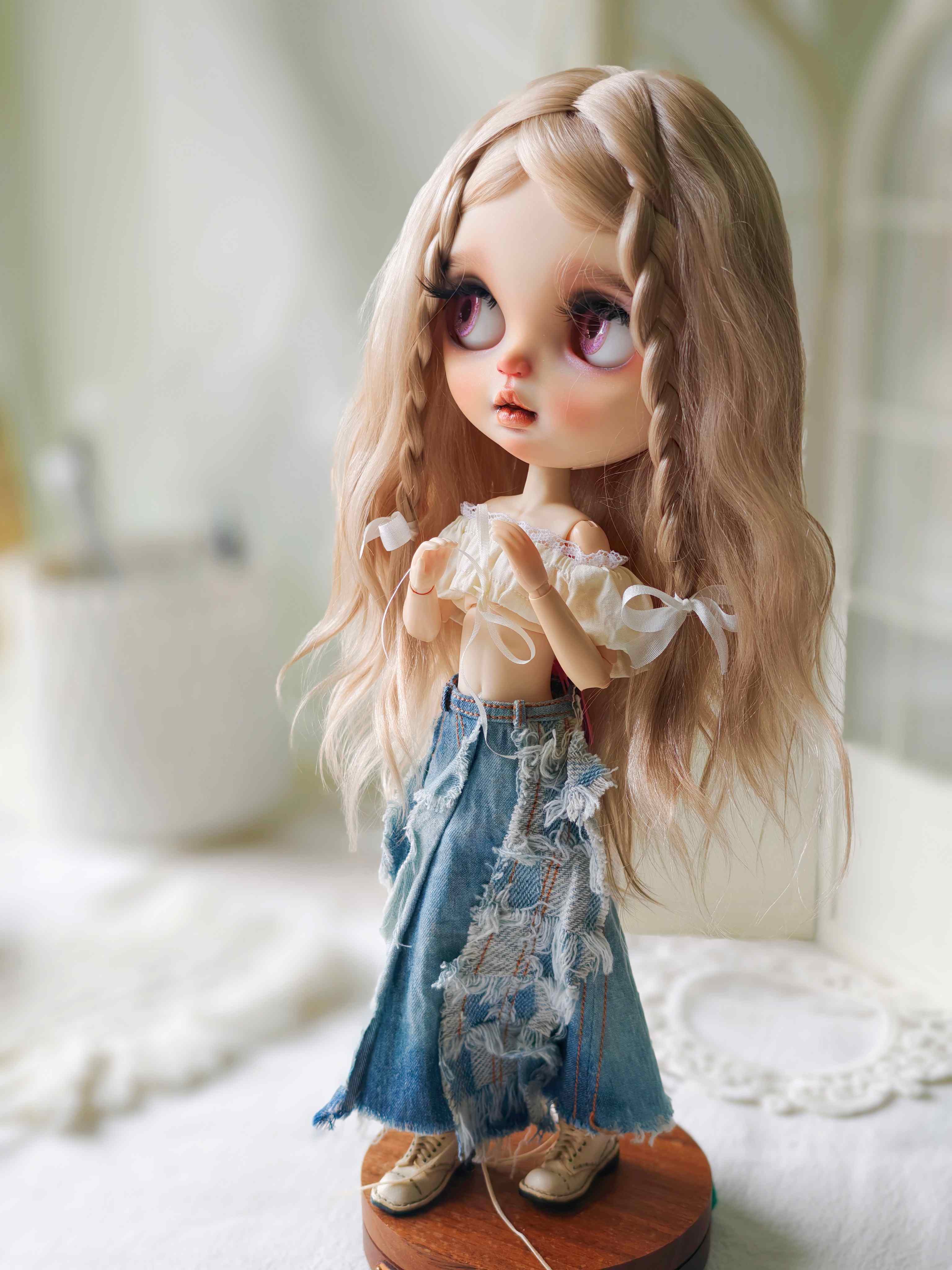 Deconstructed Denim Blythe Skirt Set | ToastDoll