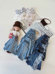 Deconstructed Denim 1/6 Bjd Skirt Set | ToastDoll
