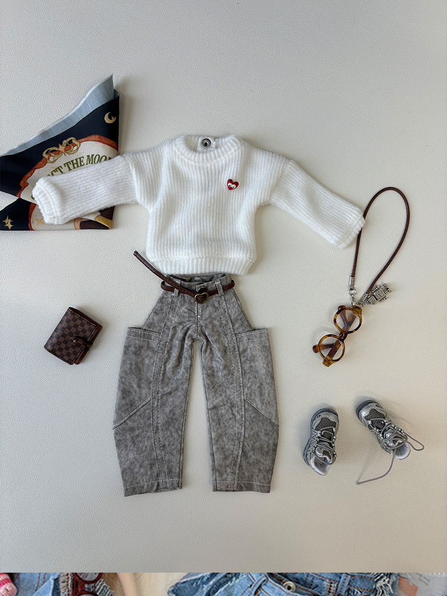 Streetwear Sweater Pants Blythe Outfit  Flat Lay | ToastDoll