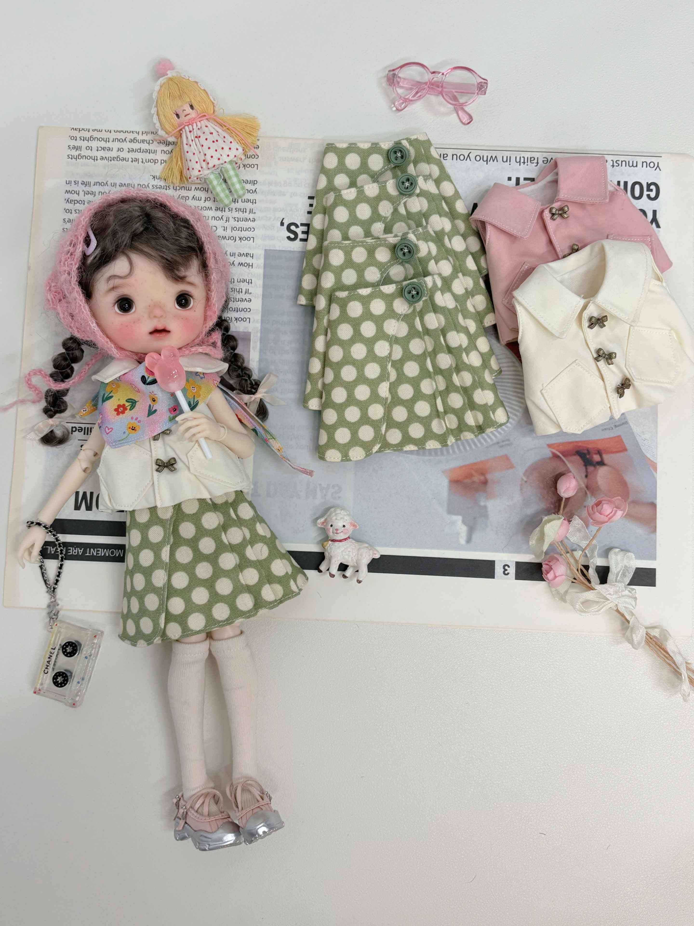 Bud Vest Pleated Skirt Blythe 1/6 Bjd Outfit | ToastDoll