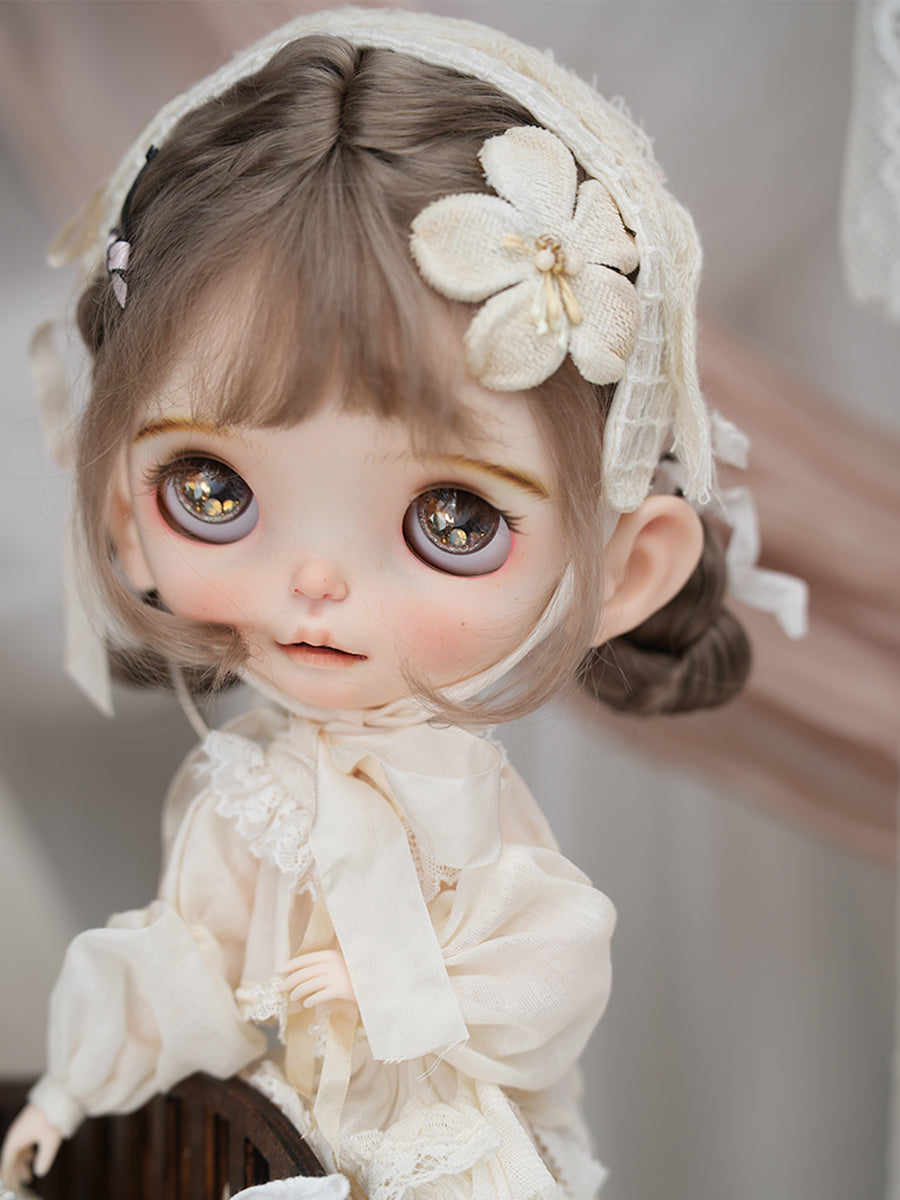 OOAK Custom Blythe Doll For Adoption,Pure White Angel