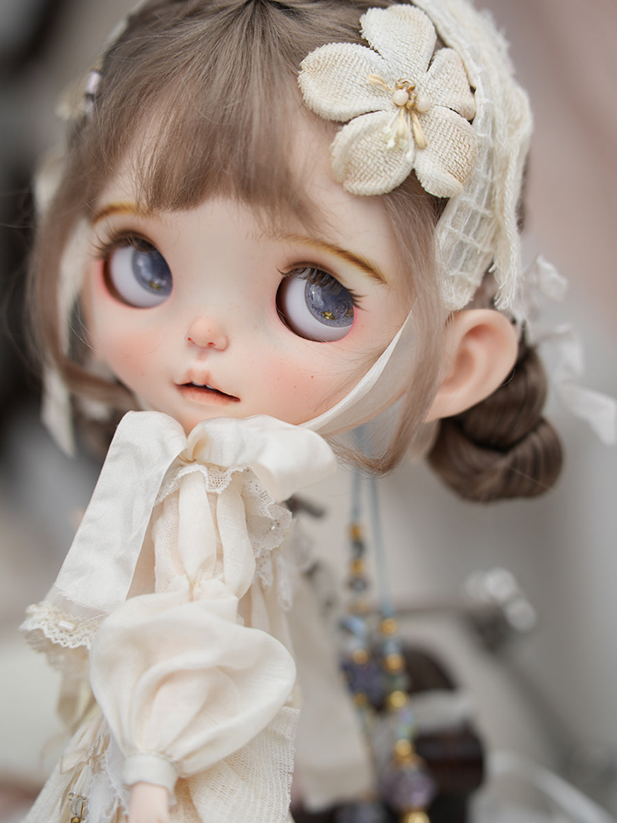 OOAK Custom Blythe Doll For Adoption,Pure White Angel