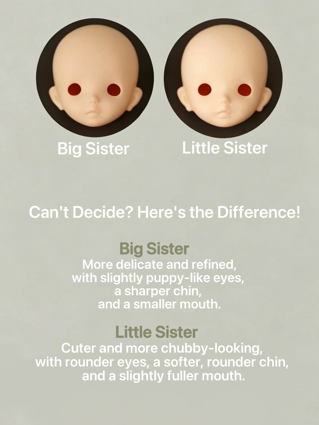 MiaoFu Sisters - 1/6 BJD Blank Head - ToastDoll