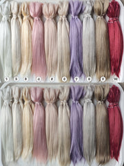 Natural Hand-dyed Mohair for Doll Wig, Mohair Strands Mohair Locks, Straight