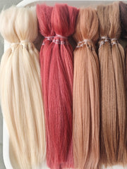 Natural Hand-dyed Mohair for Doll Wig, Mohair Strands Mohair Locks, Straight