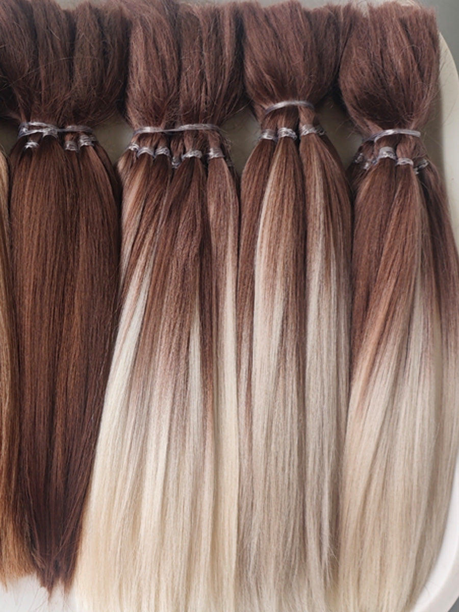 Natural Hand-dyed Mohair for Doll Wig, Mohair Strands Mohair Locks, Straight
