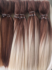 Natural Hand-dyed Mohair for Doll Wig, Mohair Strands Mohair Locks, Straight