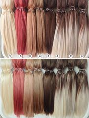 Natural Hand-dyed Mohair for Doll Wig, Mohair Strands Mohair Locks, Straight
