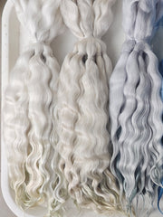 Natural Hand-dyed Mohair for Doll Wig, Mohair Strands Mohair Locks, Curl