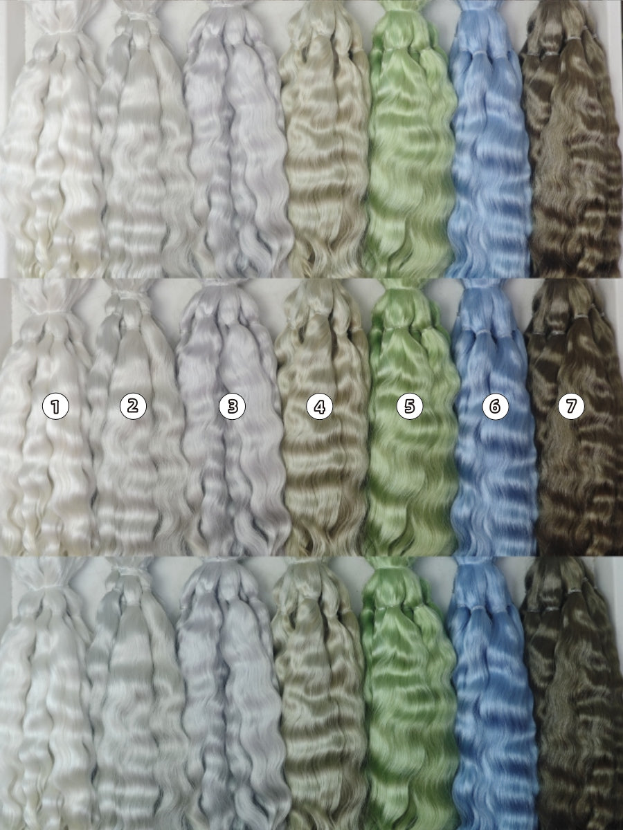 Natural Hand-dyed Mohair for Doll Wig, Mohair Strands Mohair Locks, Curl