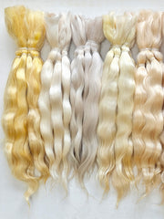Natural Hand-dyed Mohair for Doll Wig, Mohair Strands Mohair Locks, Curl
