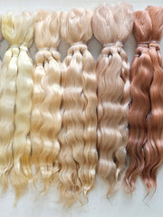 Natural Hand-dyed Mohair for Doll Wig, Mohair Strands Mohair Locks, Curl