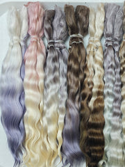 Natural Hand-dyed Mohair for Doll Wig, Mohair Strands Mohair Locks, Curl