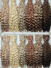 Natural Hand-dyed Mohair for Doll Wig, Mohair Strands Mohair Locks, Curl