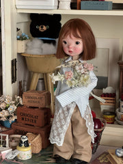Striped Shirt Pants Blythe BJD Set - Handmade Doll Clothes-ToastDoll
