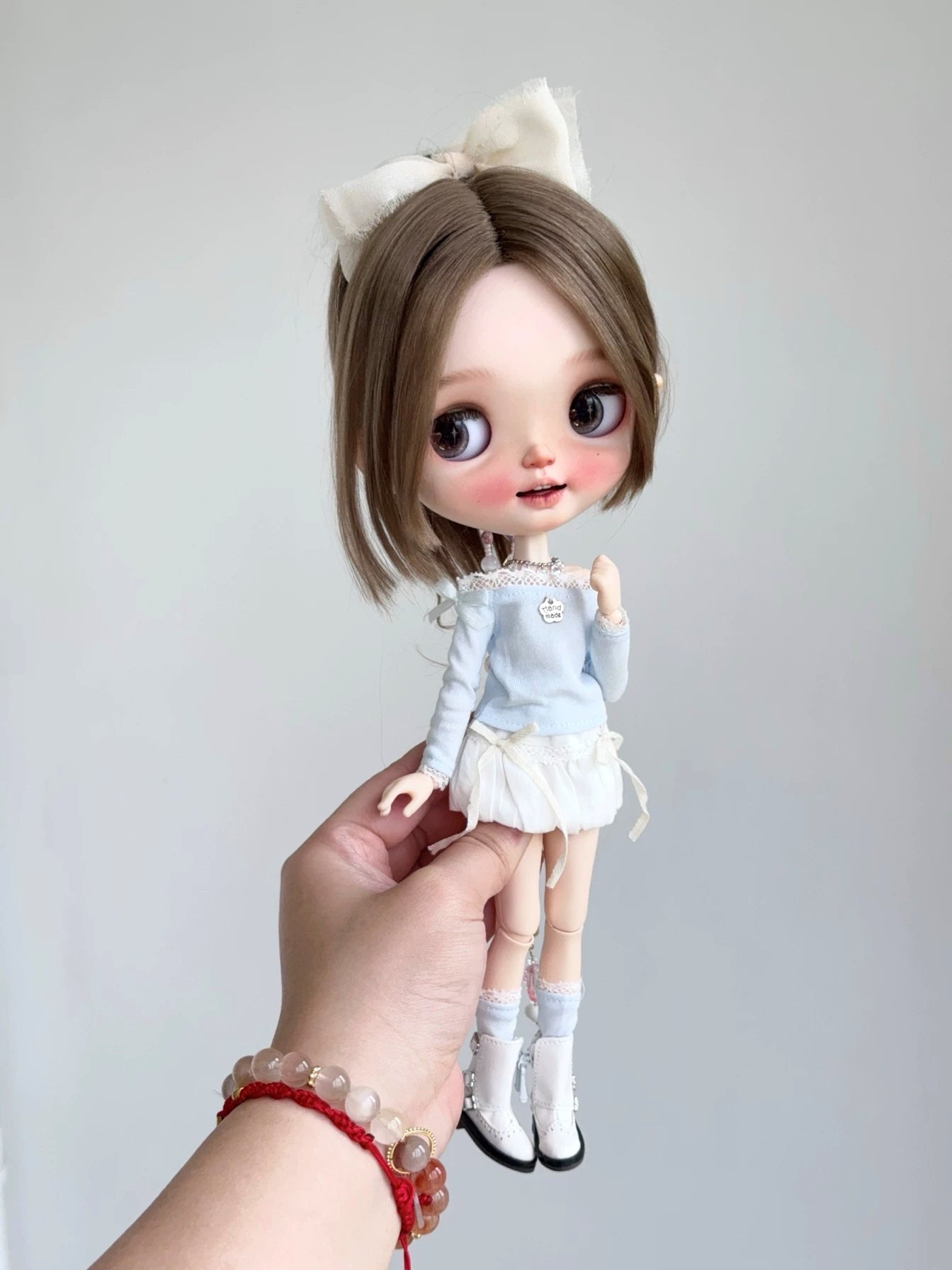 Off-Shoulder Bubble Skirt Blythe Set - Handmade Doll Clothes-ToastDoll