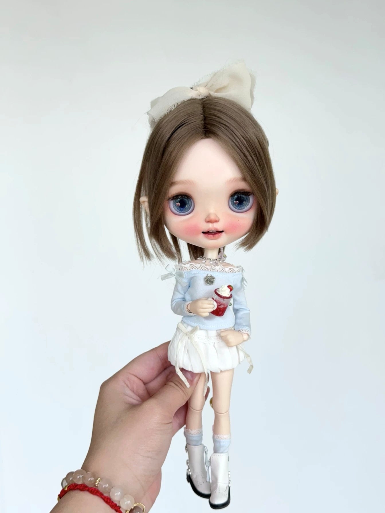 Off-Shoulder Bubble Skirt Blythe Set - Handmade Doll Clothes-ToastDoll