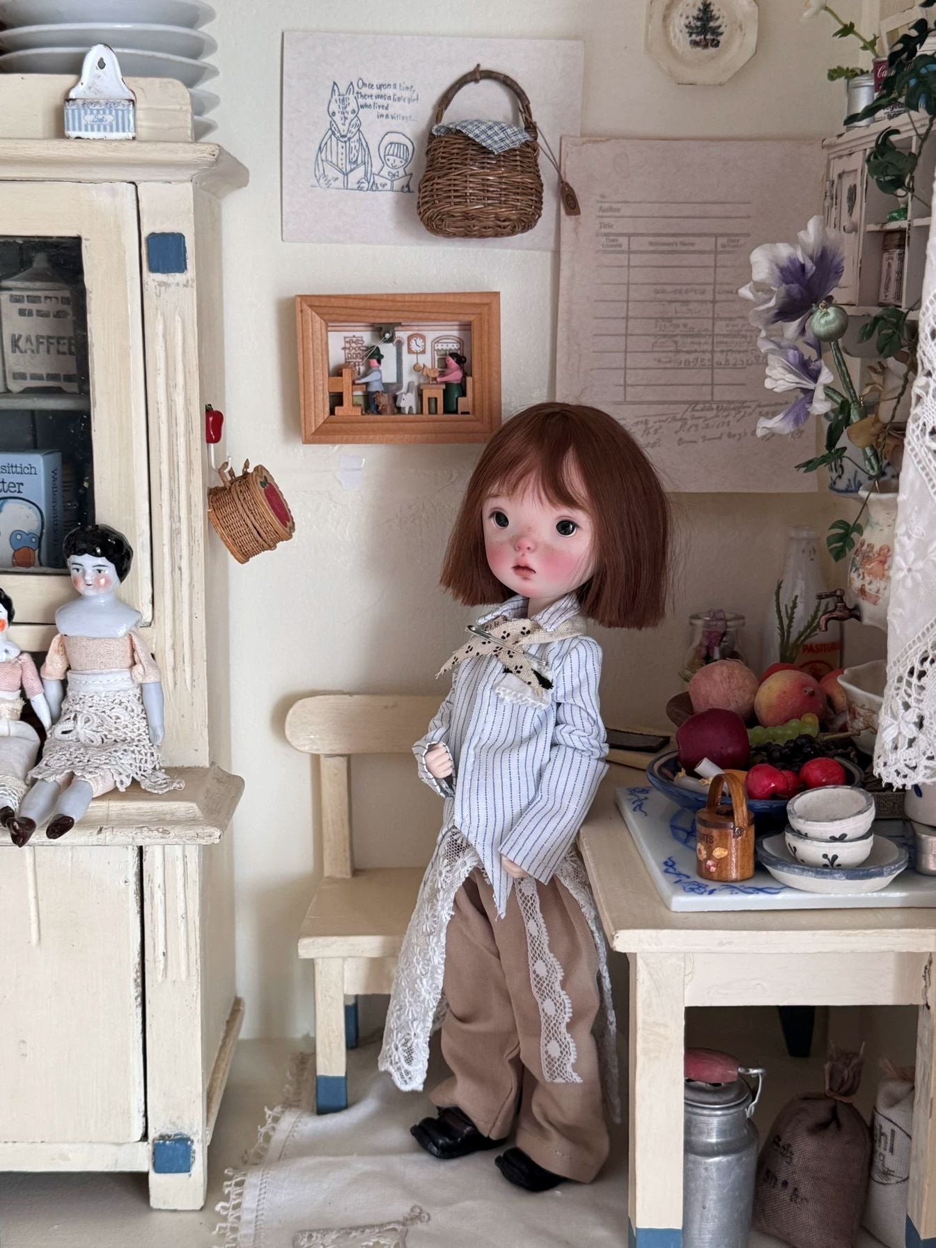 Striped Shirt Pants Blythe BJD Set - Handmade Doll Clothes-ToastDoll