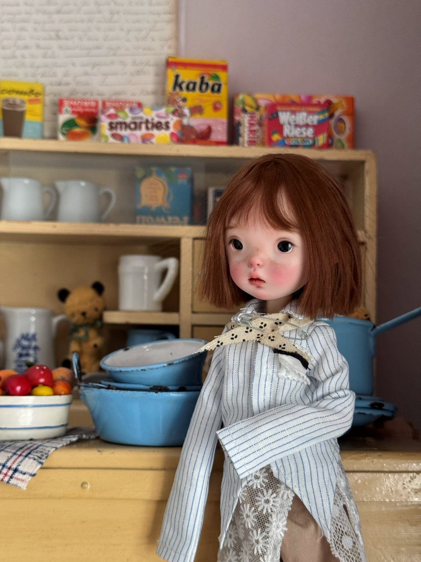 Striped Shirt Pants Blythe BJD Set - Handmade Doll Clothes-ToastDoll