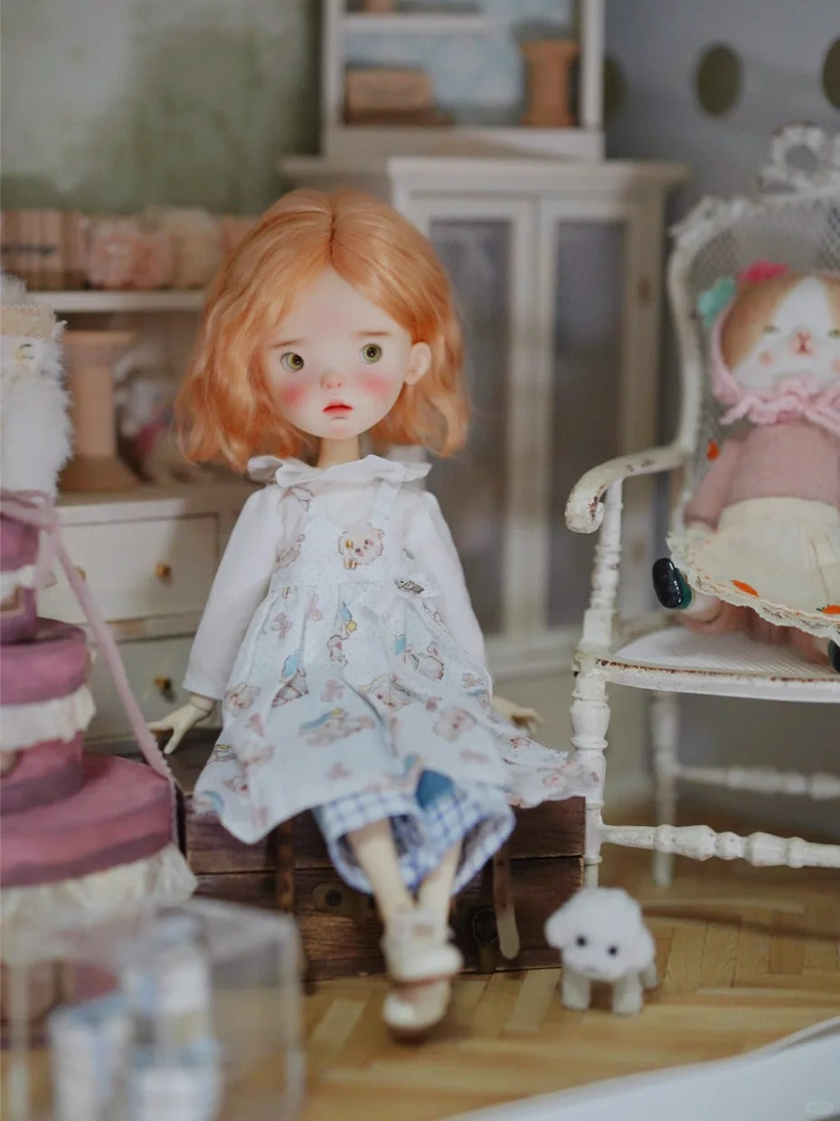 Printed Dress Pant Blythe BJD Set - Handmade Doll Clothes-ToastDoll
