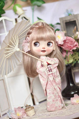 Floral Kimono Blythe BJD Outfit - Handmade Doll Clothes-ToastDoll