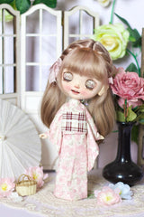 Floral Kimono Blythe BJD Outfit - Handmade Doll Clothes-ToastDoll