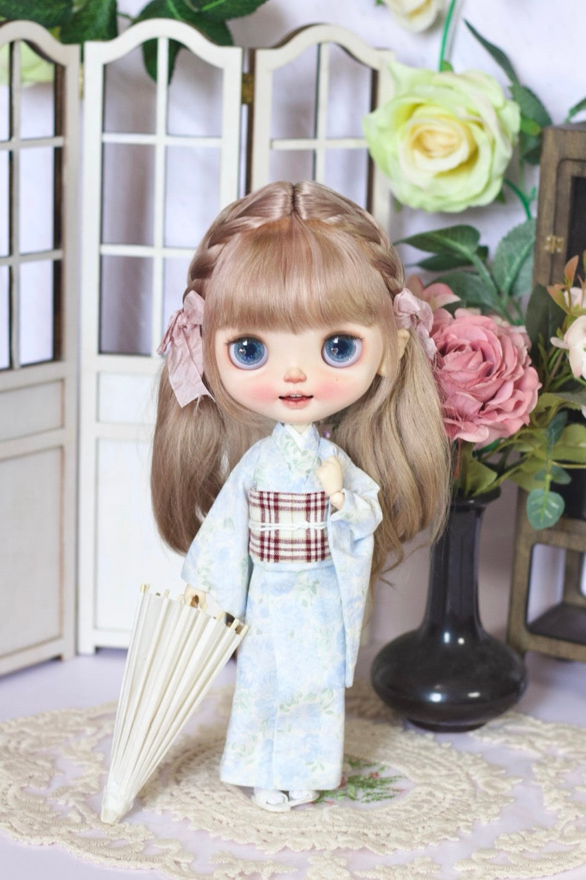 Floral Kimono Blythe BJD Outfit - Handmade Doll Clothes-ToastDoll