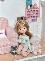 Off-Shoulder Top Flare Pants Blythe BJD Set - Handmade Doll Clothes-ToastDoll