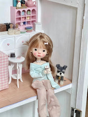 Off-Shoulder Top Flare Pants Blythe BJD Set - Handmade Doll Clothes-ToastDoll