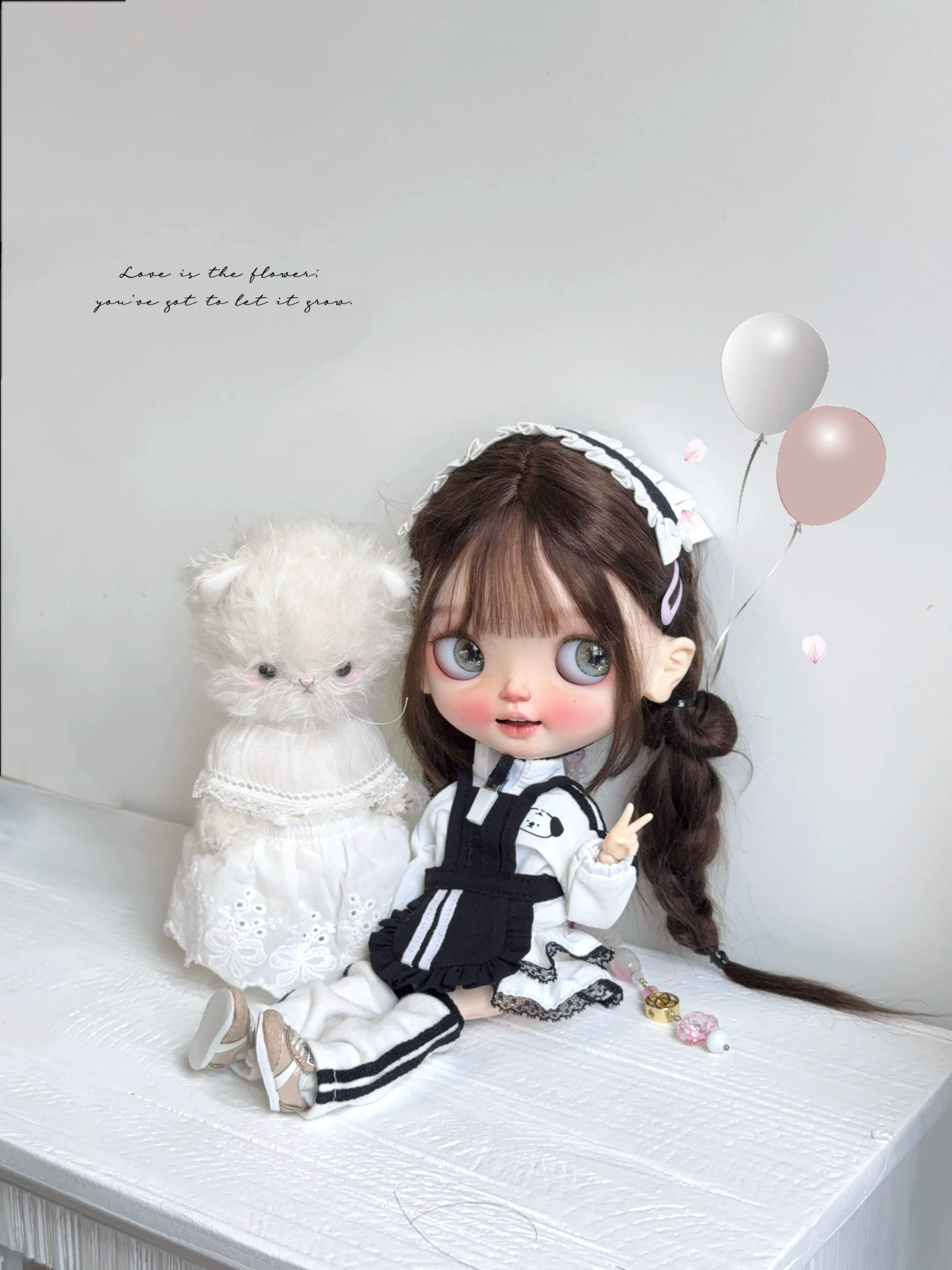 Sporty Maid Blythe Outfit - Handmade Doll Clothes-ToastDoll