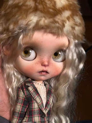 OOAK Custom Blythe Doll For Commission, Vintage Plaid