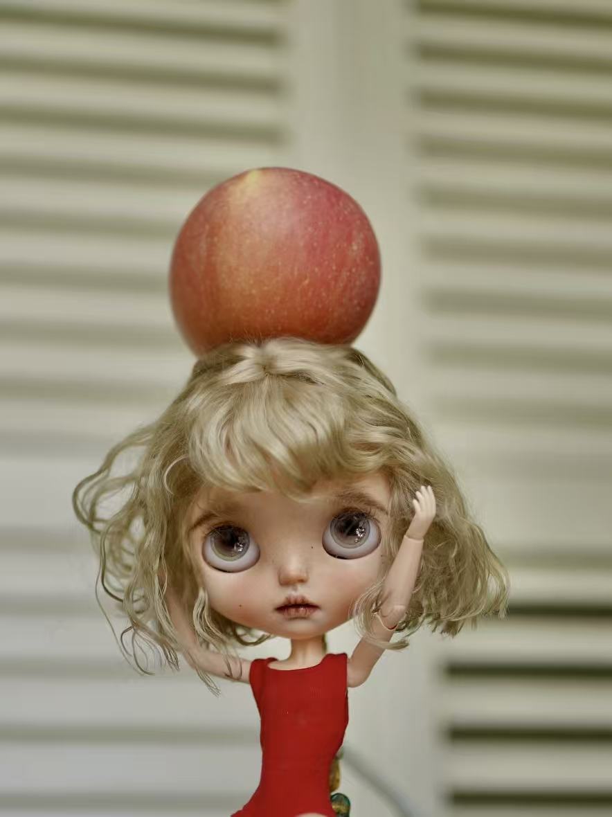 OOAK Custom Blythe Doll For Commission, Apple Girl