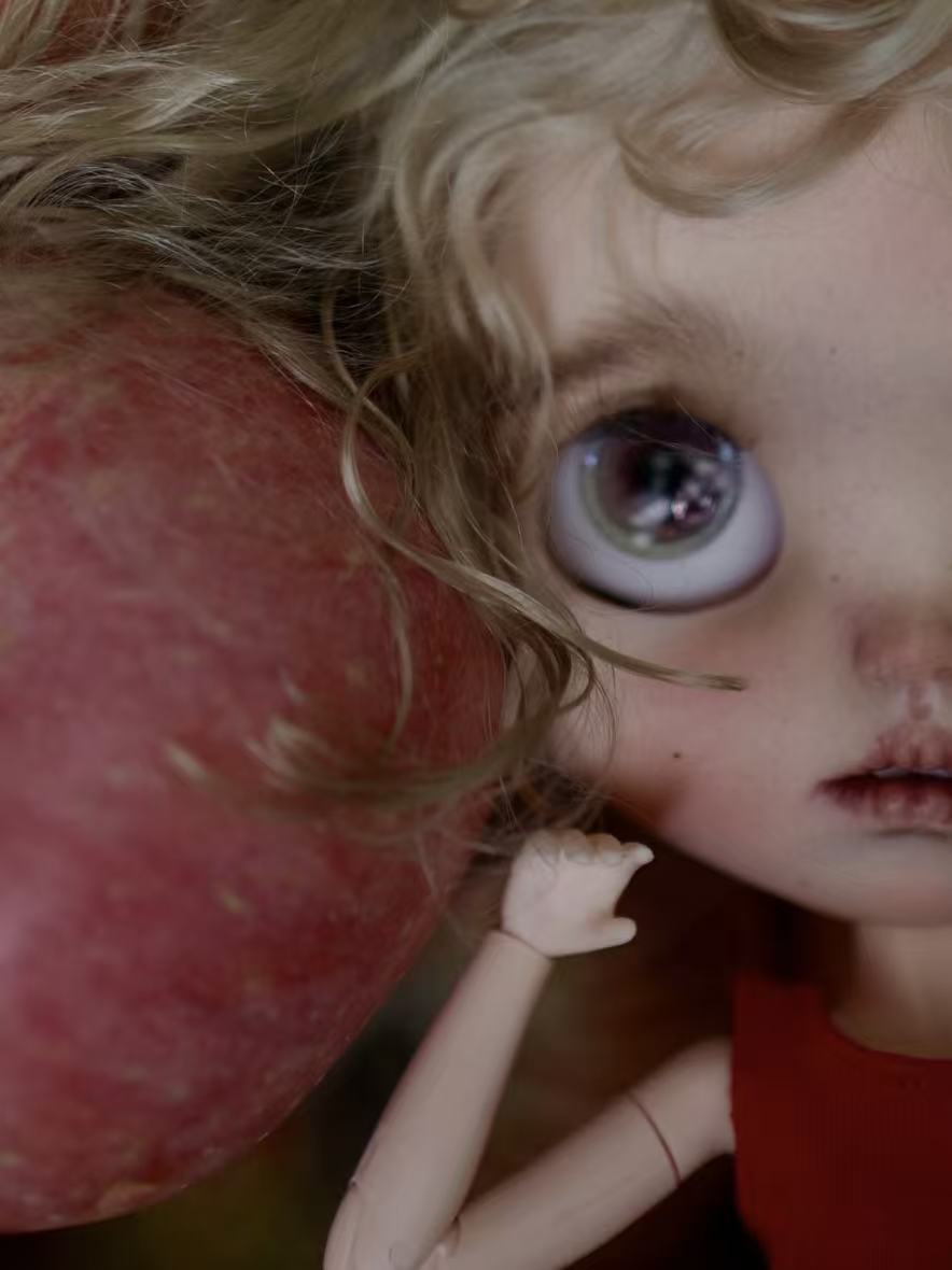 OOAK Custom Blythe Doll For Commission, Apple Girl