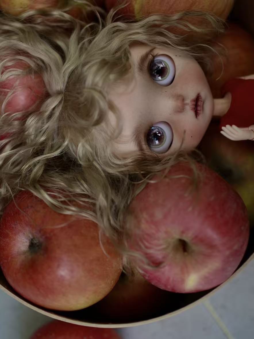 OOAK Custom Blythe Doll For Commission, Apple Girl