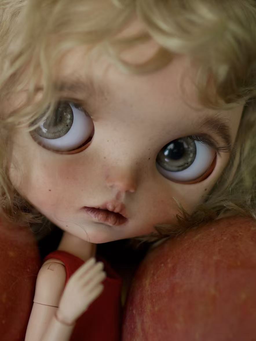 OOAK Custom Blythe Doll For Commission, Apple Girl