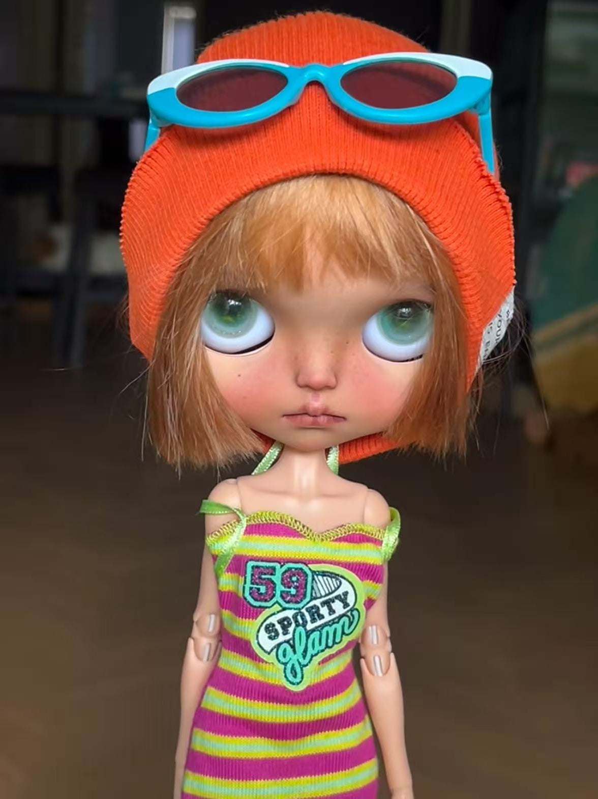 OOAK Custom Blythe Doll For Commission, Edgy Rock-Chic Girl