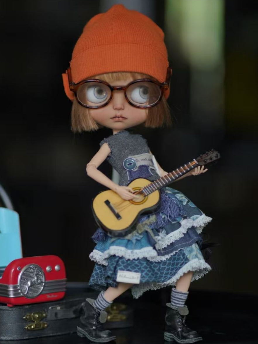 OOAK Custom Blythe Doll For Commission, Edgy Rock-Chic Girl