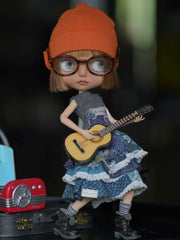 OOAK Custom Blythe Doll For Commission, Edgy Rock-Chic Girl